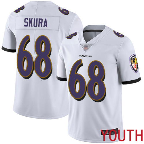 Baltimore Ravens Limited White Youth Matt Skura Road Jersey NFL Football #68 Vapor Untouchable